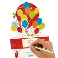 Peanuts® Snoopy Balloons Musical 3D Pop-Up Birthday Card With Light