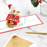 Signature Paper Wonder Pop Up Christmas Card (Peanuts, Snoopy's Dog House)