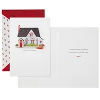 House With Picket Fence New Home Congratulations Card