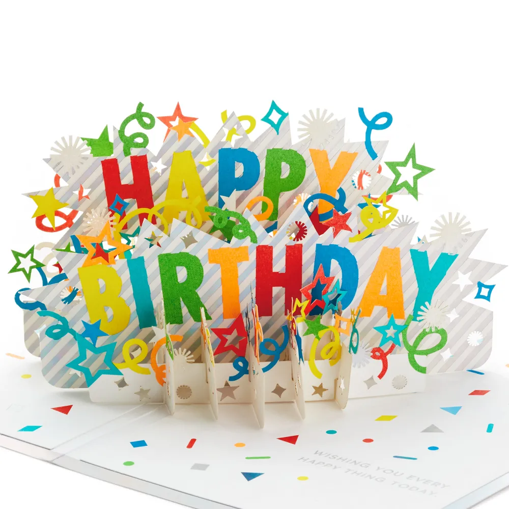 Happy Birthday Cake 3D Pop Up Birthday Card