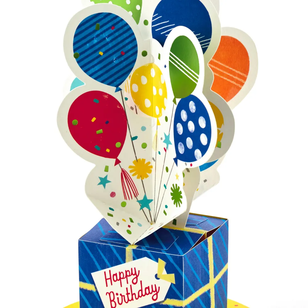 Paper Wonder Birthday Pop Up Card (Balloons)