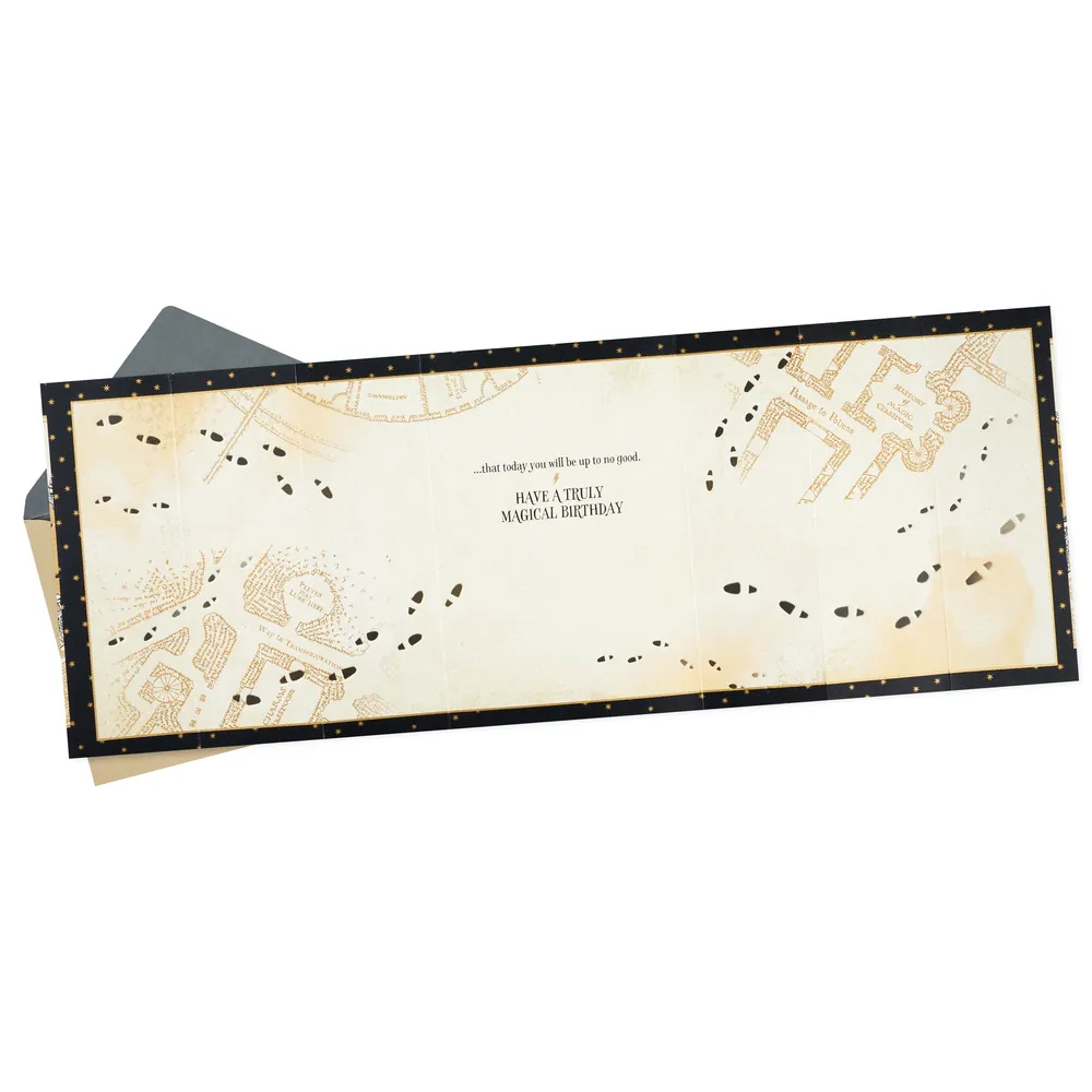 Hallmark Harry Potter Birthday Card (Marauder's Map)