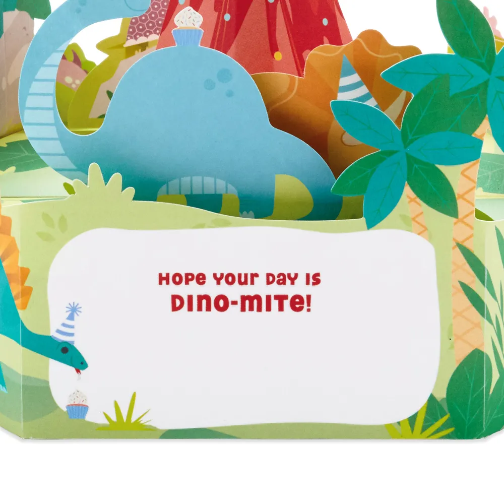 Hallmark Paper Wonder Pop Up Birthday Card for Kids with Sound (Dinosaur, Volcano)