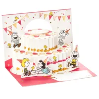 Pop Up Peanuts Birthday Card (Peanuts and Snoopy Cake)