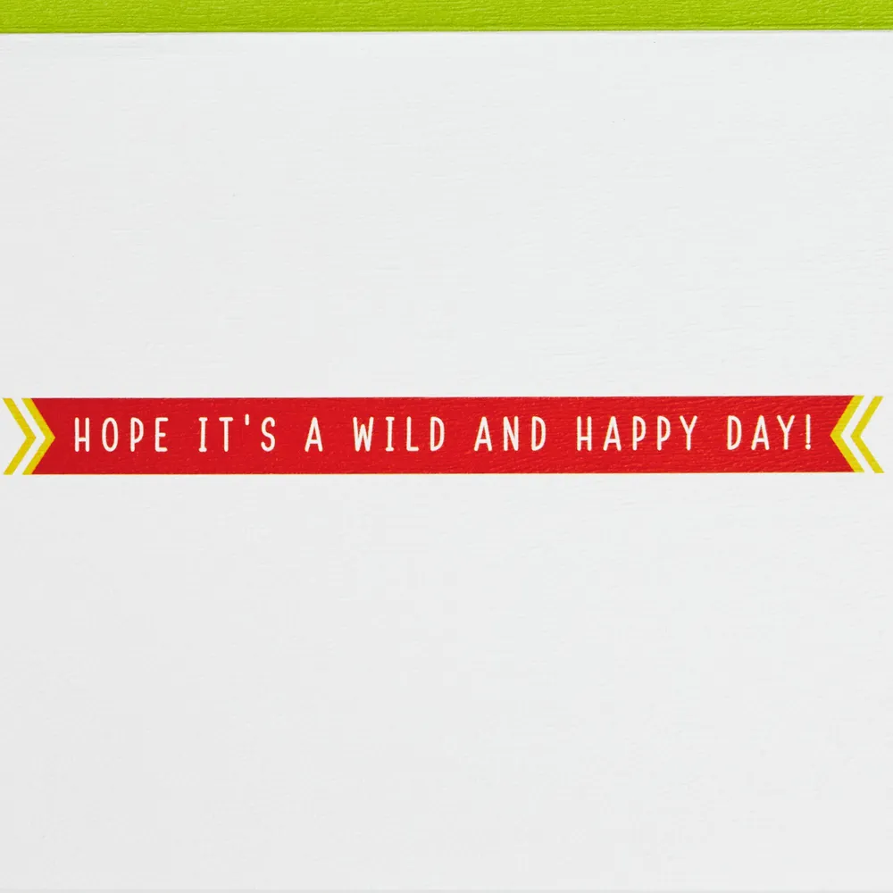 Wild and Happy Birthday Card With Finger Puppets for Kids