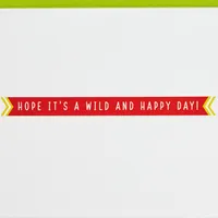 Wild and Happy Birthday Card With Finger Puppets for Kids