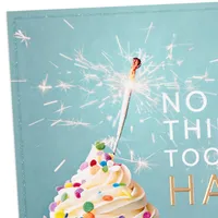 No Such Thing As Too Much Happy Cupcake Birthday Card