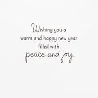 Pack of Happy New Year Cards, Peace and Joy (10 Cards with Envelopes)