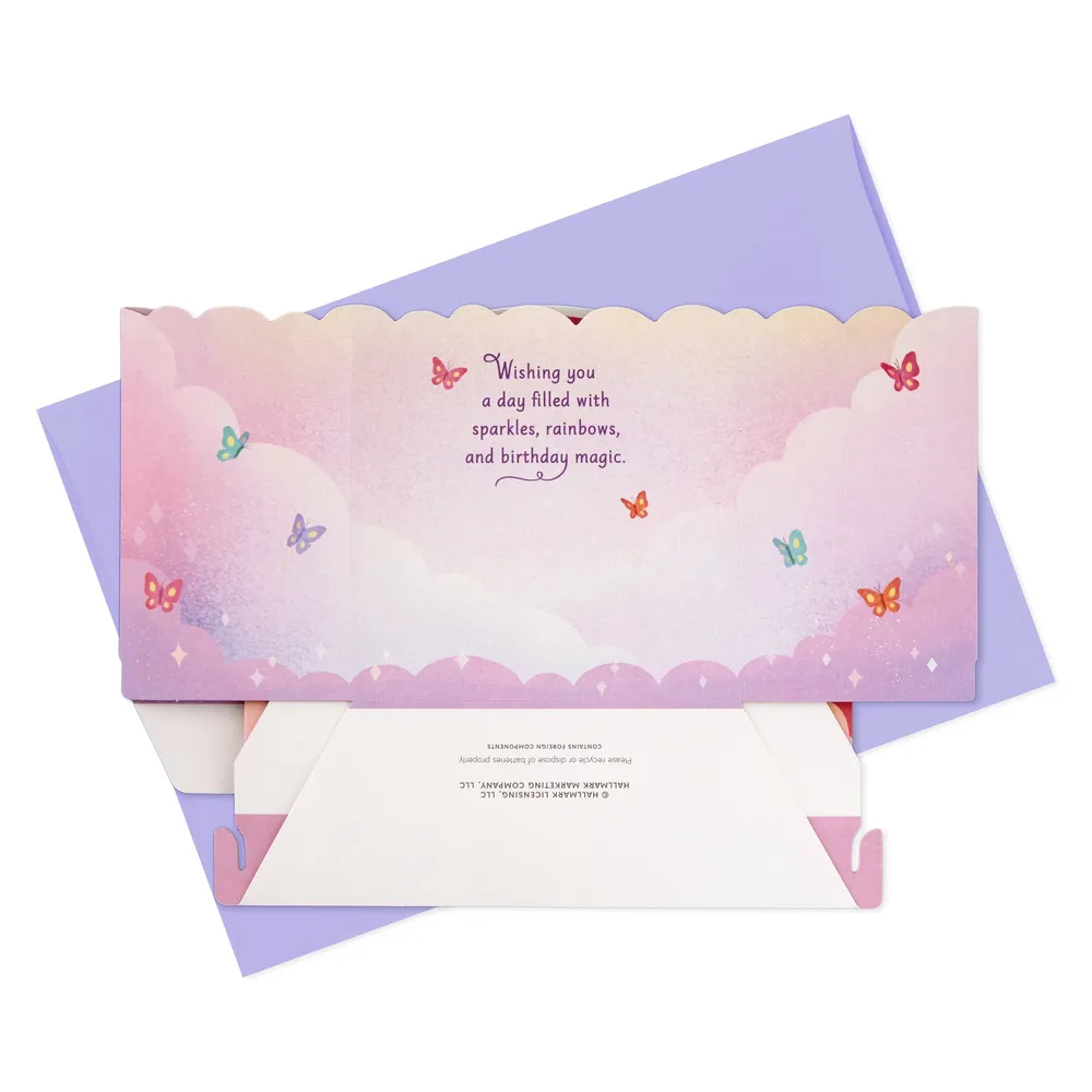 Hallmark Paper Wonder Musical Birthday Pop Up Card (Unicorns and Rainbows)