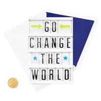 Signature Graduation Card (Go Change the World Letterboard)