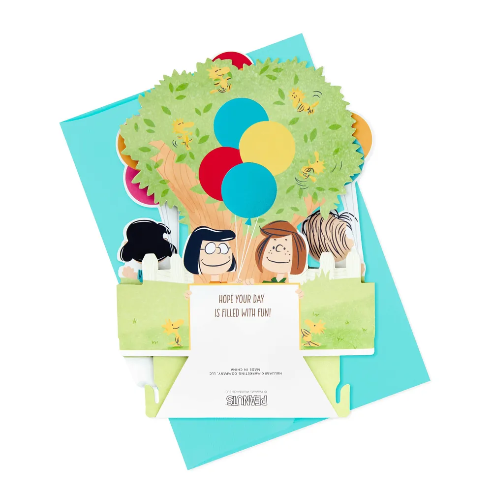 Paper Wonder Peanuts Pop Up Birthday Card (Snoopy, Charlie Brown, Day Filled with Fun)