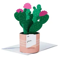 Paper Wonder Blank Pop Up Card (Potted Cactus)