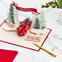 Signature Paper Wonder Pop Up Christmas Card (Red Truck)