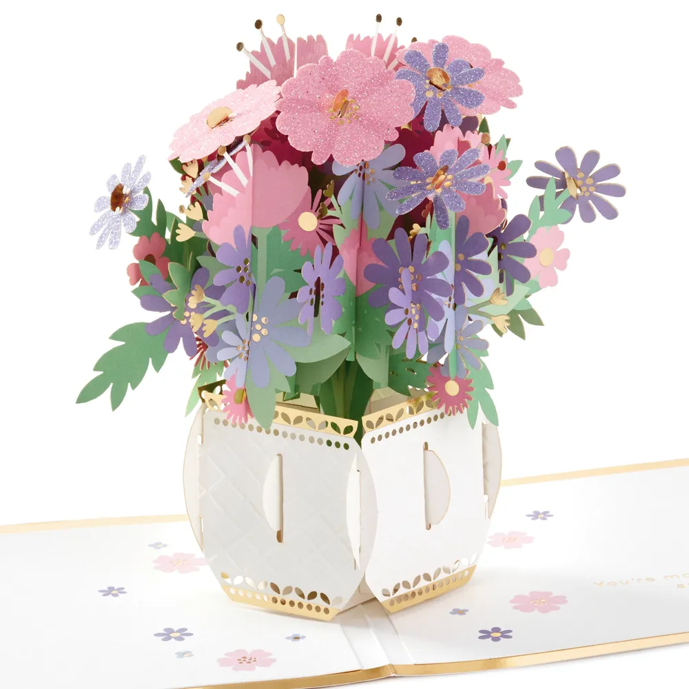 Love and Appreciation Flower Bouquet 3D Pop-Up Love Card