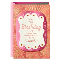 Mahogany Birthday Card for Daughter (I Celebrate You)