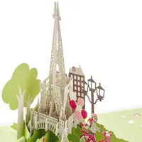 Bonjour Eiffel Tower 3D Pop-Up Hello Card