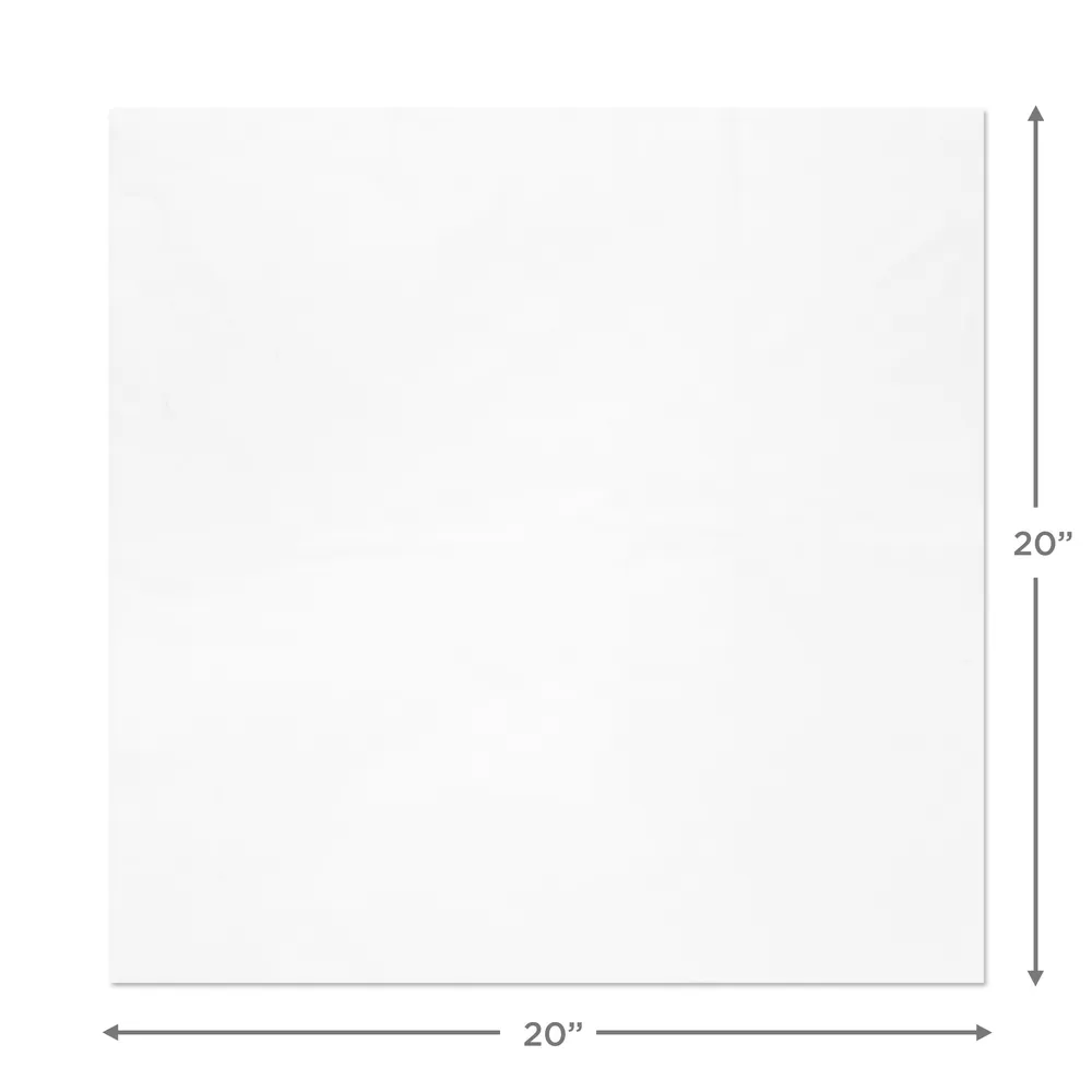  Hallmark White Tissue Paper, 100 Sheets for Christmas