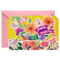 Paper Wonder Pop Up Birthday Card (Butterfly Garden)