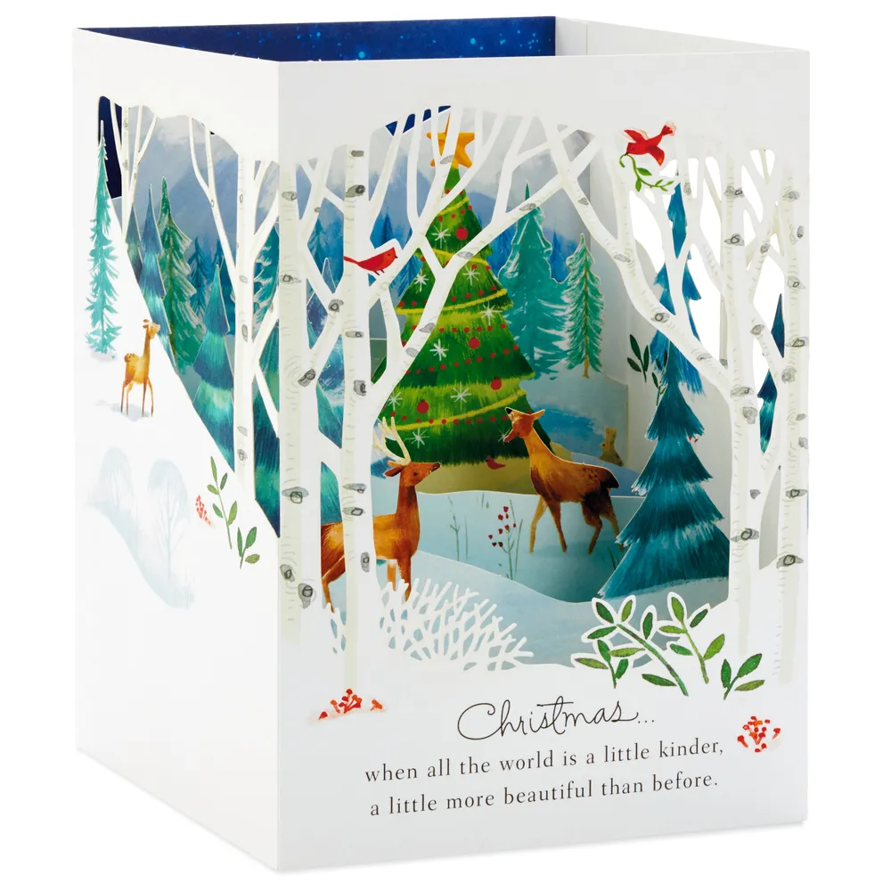 Paper Wonder Pop Up Holiday Card (Woodland Animals Pop Up)