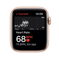 Apple Watch SE GPS + Cellular, Gold Aluminium Case with Starlight Sport Band - Regular