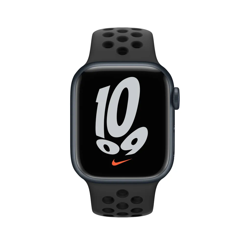 Apple Watch Nike Series 7 Midnight Aluminium Case with Anthracite/Black Sport Band