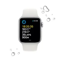 Apple Watch SE (2nd Gen) Silver Aluminium Case with White Sport Band