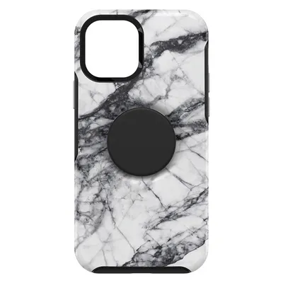 Otterbox Otter + Pop Symmetry Case with PopTop for iPhone 12 / 12 Pro - White Marble