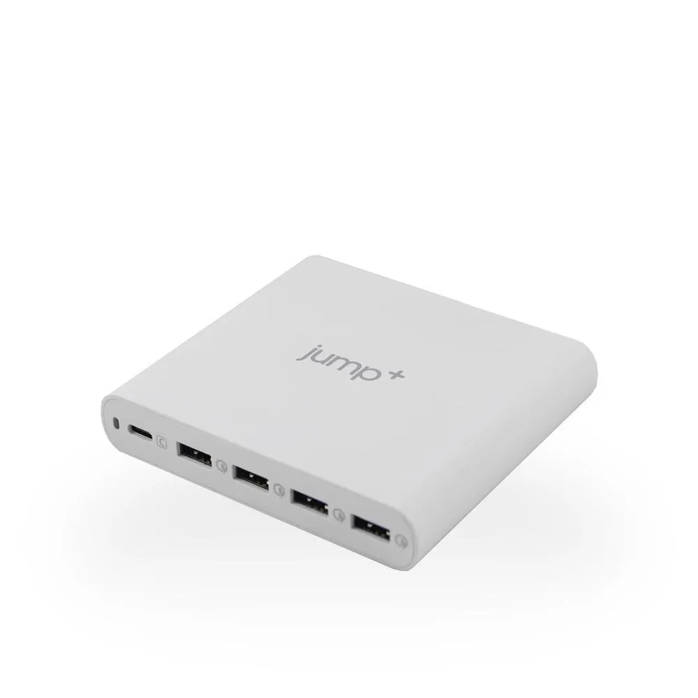 jump+ USB-C 80W Power Adapter with USB-C and 4 USB-3.0 Charge Ports