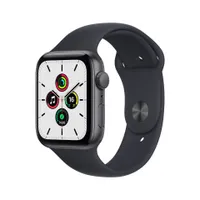 Apple Watch SE GPS, Space Grey Aluminium Case with Midnight Sport Band - Regular