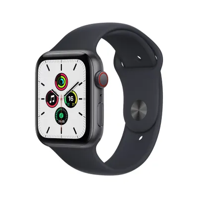 Apple Watch SE GPS + Cellular, Space Grey Aluminium Case with Midnight Sport Band - Regular