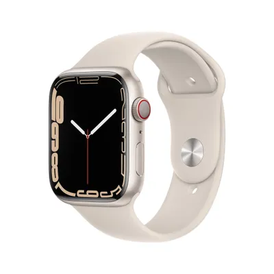 Apple Watch Series 7 Starlight Aluminium Case with Sport Band