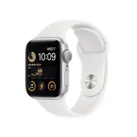 Apple Watch SE (2nd Gen) Silver Aluminium Case with White Sport Band