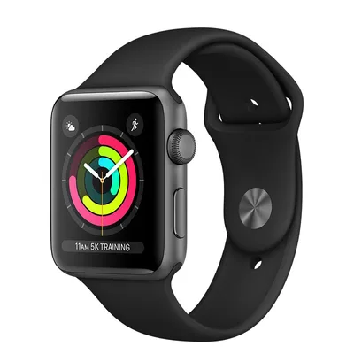 Apple Watch Series 3 GPS, 38mm Space Grey Aluminium Case (Case Only) (No Band)