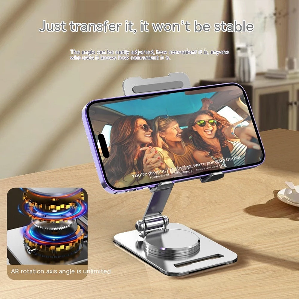 360 Degrees Rotate Metal Desk Mobile Phone Holder Stand For Pad Adjustable Desktop Tablet Holderl Table Cell