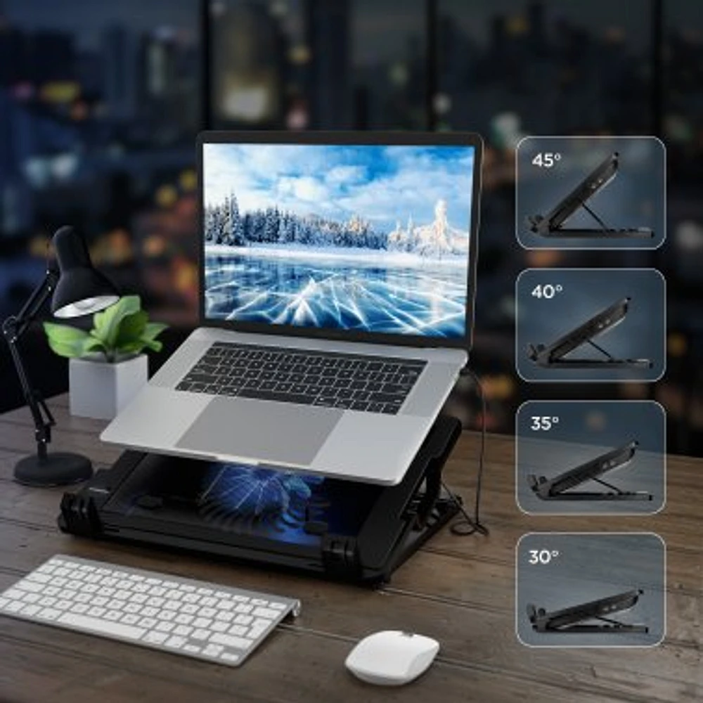 HyperGear UpRite Air Portable Laptop Cooling Stand - Black