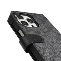 iPhone 15 Pro Coach Folio Signature C Case - Charcoal