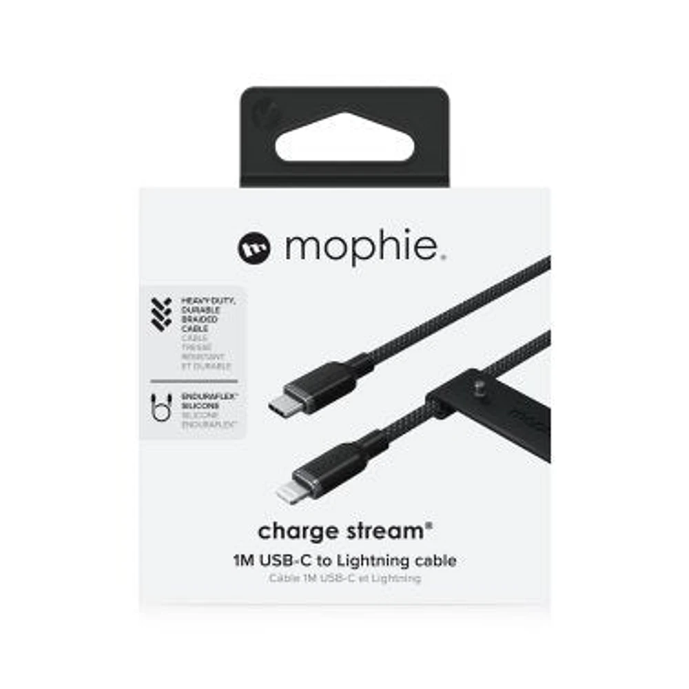 Mophie 100cm USB-C to Lightning Charge and Sync Cable - Black