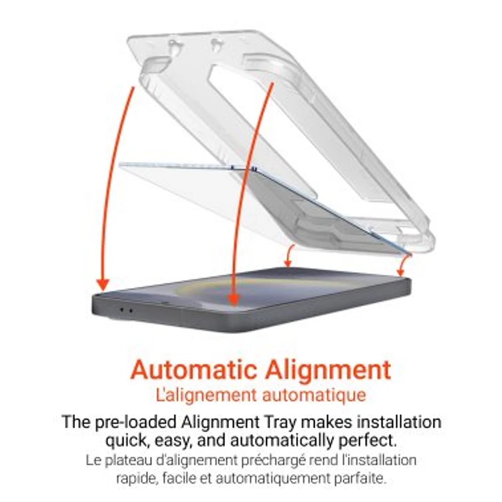 Samsung Galaxy S24 HyperGear HD Tempered Glass Screen Protector w/ Easy Installation Applicator Tray