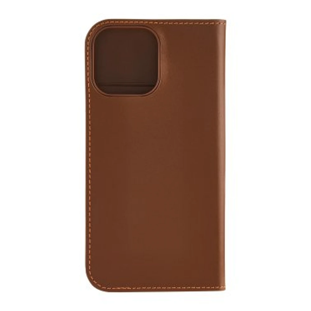 iPhone 16 Pro Max Coach Leather Folio Case - Hazelnut