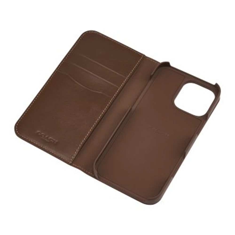 iPhone 16 Pro Max Coach Leather Folio Case - Hazelnut