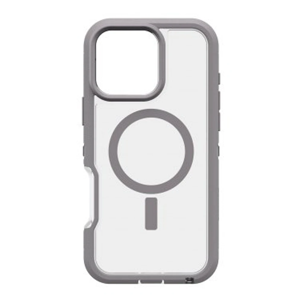 iPhone 16 Pro Max Otterbox Defender XT Clear Pro w/ MagSafe Series Case - Clear/Grey - Snow Capped