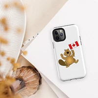 Canada Day Beaver Holding Flag - Tough Case for iPhone®