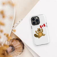 Canada Day Beaver Holding Flag - Tough Case for iPhone®