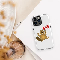 Canada Day Beaver Holding Flag - Tough Case for iPhone®