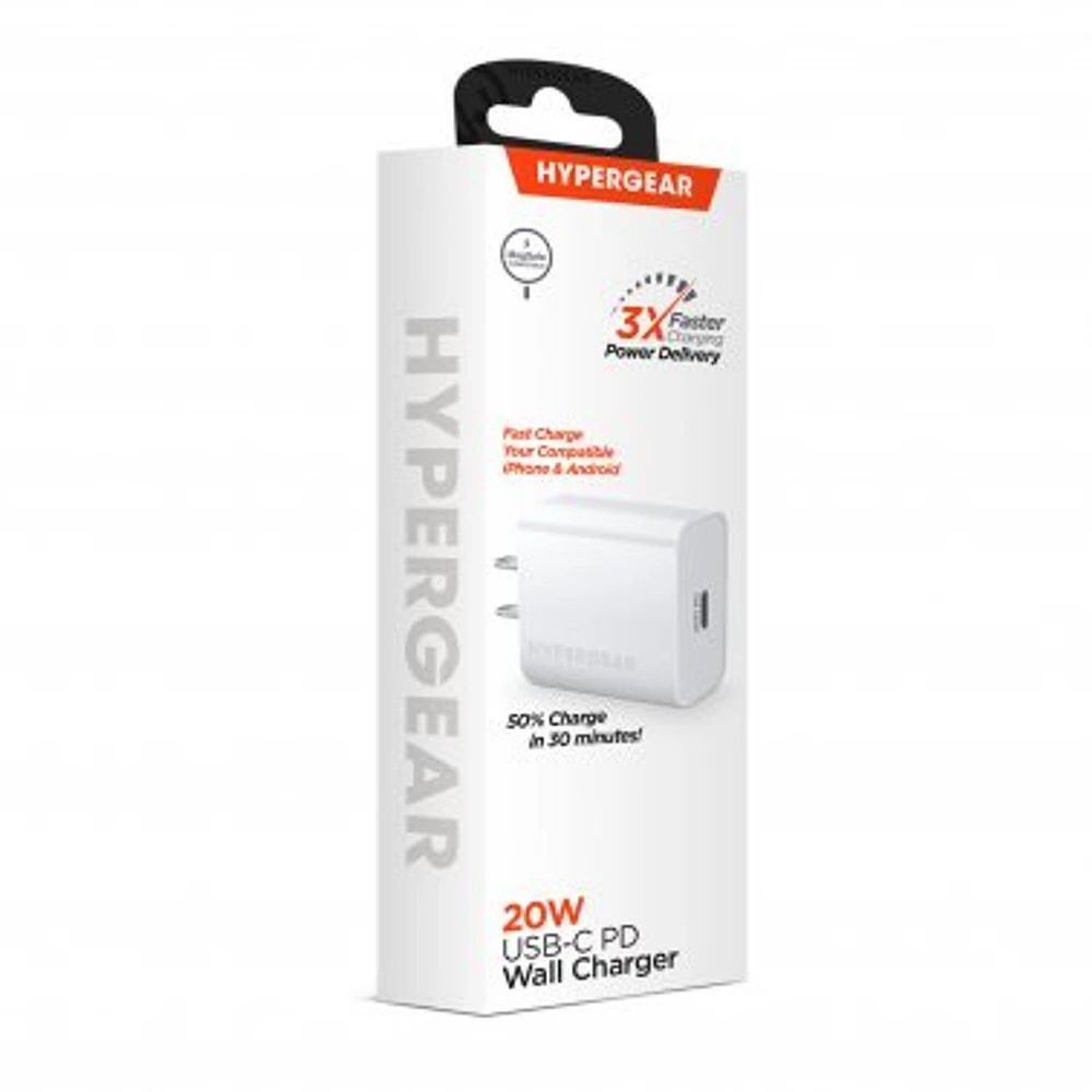 Hypergear 20W White USB-C PD Wall Charger Hub