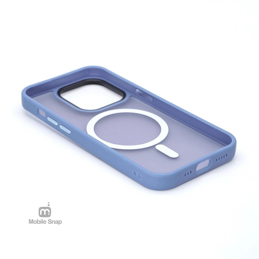 iPhone 14/13 Aura Indigo Baby Blue Case w/Magsafe - PREMIUM ALLOY BUTTONS BULK