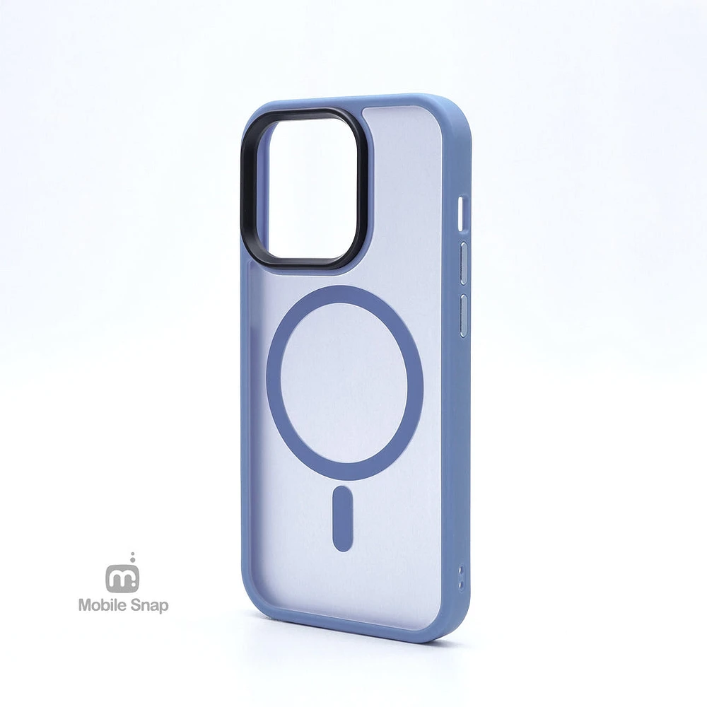 iPhone 14/13 Aura Indigo Baby Blue Case w/Magsafe - PREMIUM ALLOY BUTTONS BULK