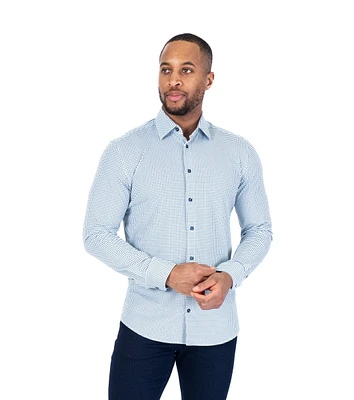 Performance Stretch Fancy Neat Dress Shirt - Green