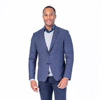 Marzotto Wool Donegal Tweed Blazer - Navy