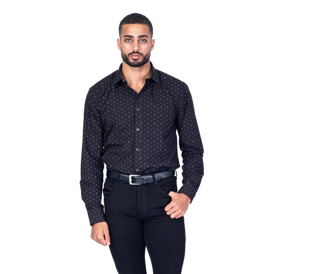 Geo Print Easy Iron Sport Shirt